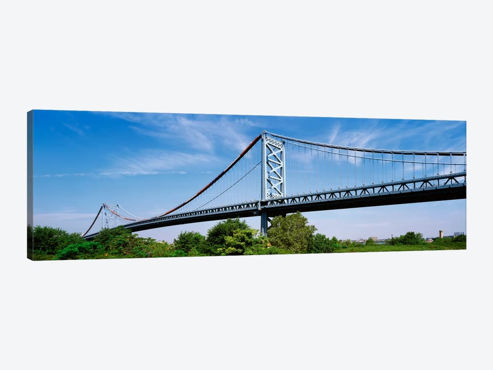 USA, Philadelphia, Pennsylvania, Benjamin Franklin Bridge over the Delaware River by Panoramic Images 1-piece Canvas Art