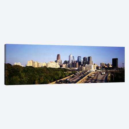 Route 76 Skyline Philadelphia PA USA Canvas Print #PIM1808} by Panoramic Images Canvas Art Print