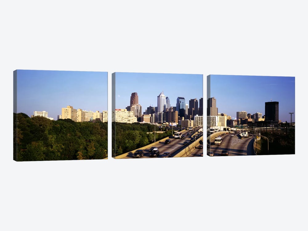 Route 76 Skyline Philadelphia PA USA by Panoramic Images 3-piece Art Print