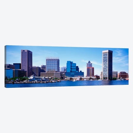 USA, Maryland, Baltimore, Skyscrapers along the Inner Harbor Canvas Print #PIM1809} by Panoramic Images Art Print