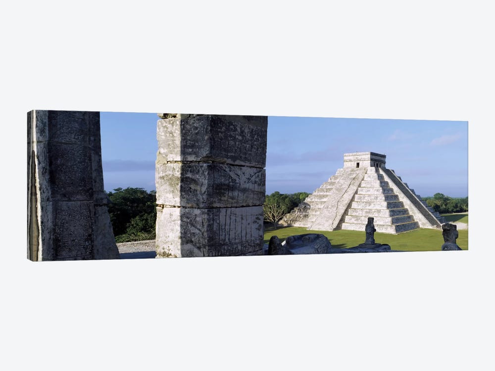 El Castillo (Temple Of Kukulcan), Chichen Itza, Yucatan, Mexico by Panoramic Images 1-piece Canvas Wall Art