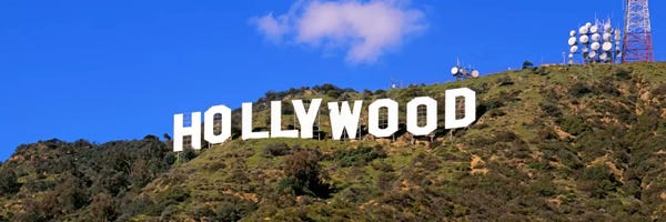 Panoramic Images: Low angle view of a Hollywood sign on a hill, City Of Los Angeles, California, USA by Panoramic Images