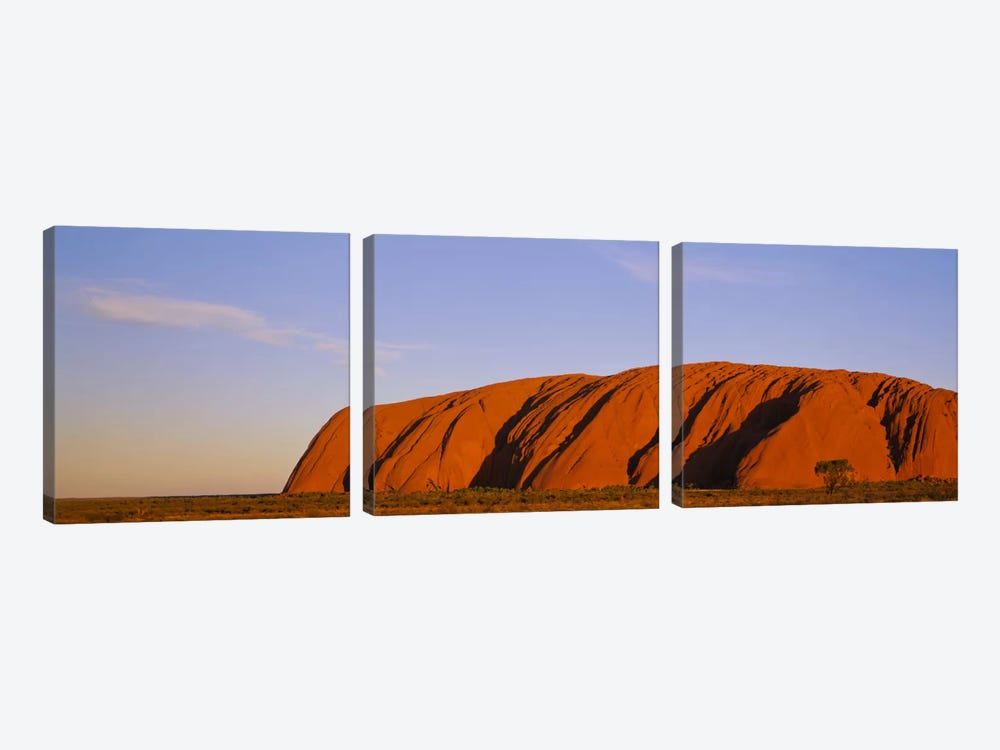 Uluru (Ayers Rock) At Dusk, Uluru-Kata Tjuta National Park, Northern Territory, Australia by Panoramic Images 3-piece Canvas Art