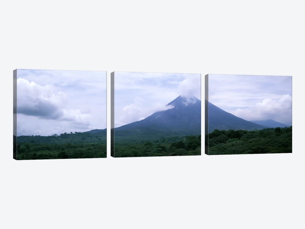 Clouds over a mountain peak, Arenal Volcano, Alajuela Province, Costa Rica by Panoramic Images 3-piece Canvas Art Print