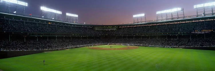 Spectators watching a baseball match in a stadium, Wrigley Field, Chicago, Cook County, Illinois, USA