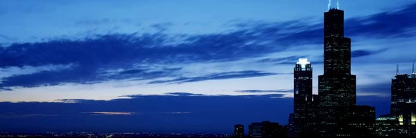 Chicago Skylines: Buildings in a city, Sears Tower, Chicago, Cook County, Illinois, USA by Panoramic Images
