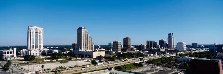 High angle view of buildings in a city, Orlando, Florida, USA