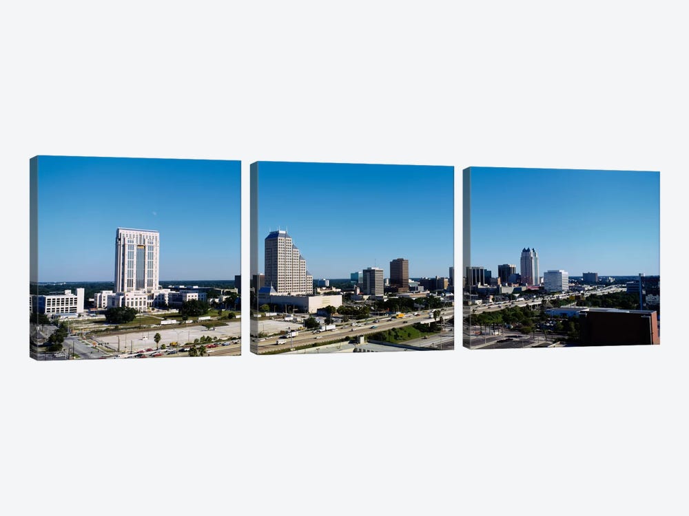 High angle view of buildings in a city, Orlando, Florida, USA by Panoramic Images 3-piece Canvas Art Print
