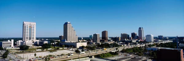 Orlando: High angle view of buildings in a city, Orlando, Florida, USA by Panoramic Images