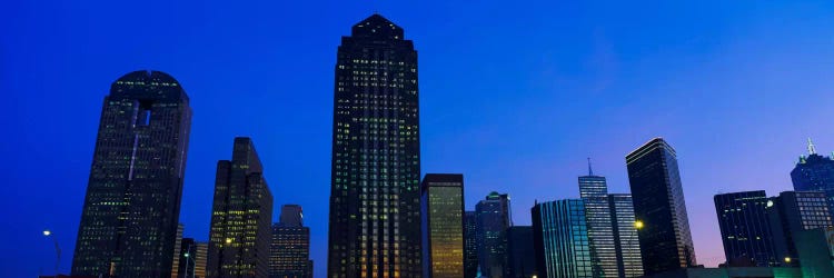 Low angle view of buildings at duskDallas, Texas, USA by Panoramic Images wall art