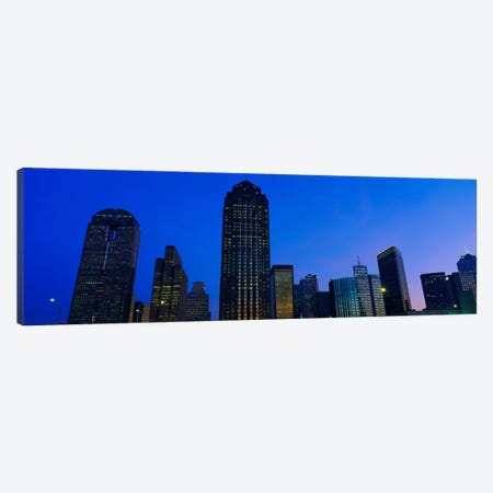 Low angle view of buildings at duskDallas, Texas, USA Canvas Print #PIM1843} by Panoramic Images Canvas Print
