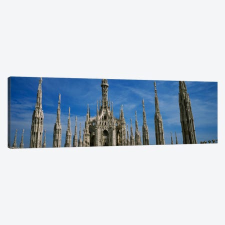 Facade of a cathedral, Piazza Del Duomo, Milan, Italy Canvas Print #PIM184} by Panoramic Images Canvas Art