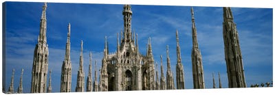 Facade of a cathedral, Piazza Del Duomo, Milan, Italy Canvas Art Print