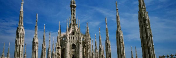 Lombardy: Facade of a cathedral, Piazza Del Duomo, Milan, Italy by Panoramic Images