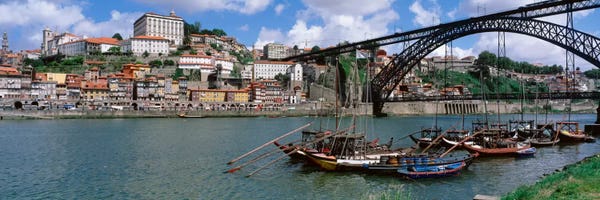 Porto: Historic Centre Of Oporto & Dom Luis I Bridge, Norte Region, Portugal by Panoramic Images