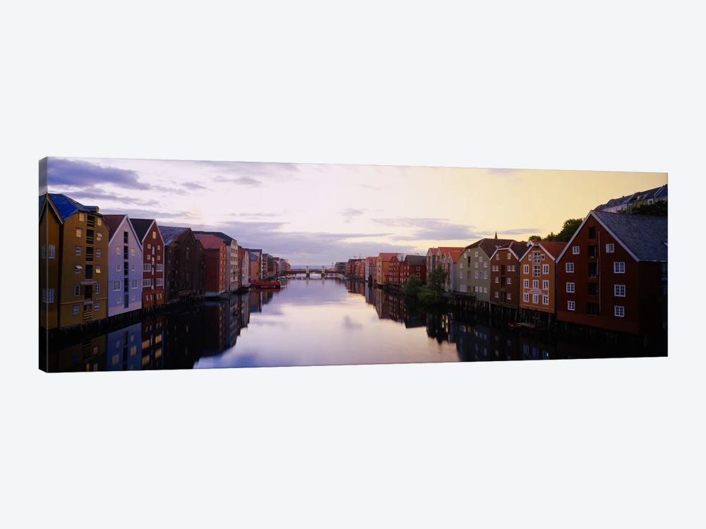 Riverfront Architecture, Trondheim, Sor-Trondelag, Norway by Panoramic Images 1-piece Canvas Wall Art