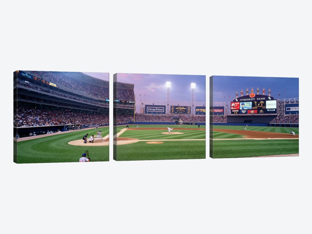 USA, Illinois, Chicago, White Sox, baseball by Panoramic Images 3-piece Canvas Art