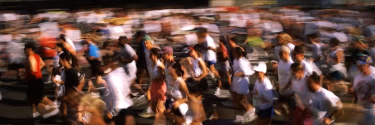 Crowd participating in a marathon race, Bay Bridge, San Francisco, San Francisco County, California, USA