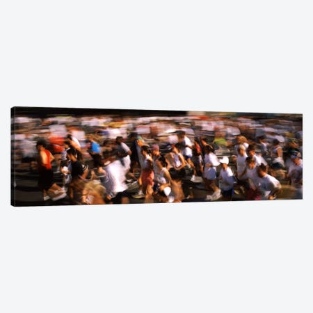 Crowd participating in a marathon race, Bay Bridge, San Francisco, San Francisco County, California, USA Canvas Print #PIM1860} by Panoramic Images Canvas Art Print
