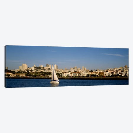 Sailboat in an ocean, Marina District, San Francisco, California, USA Canvas Print #PIM1868} by Panoramic Images Canvas Art Print