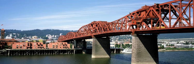 Bascule bridge across a river, Broadway Bridge, Willamette River, Portland, Multnomah County, Oregon, USA