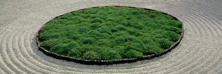 High angle view of a Japanese garden, Portland, Oregon, USA