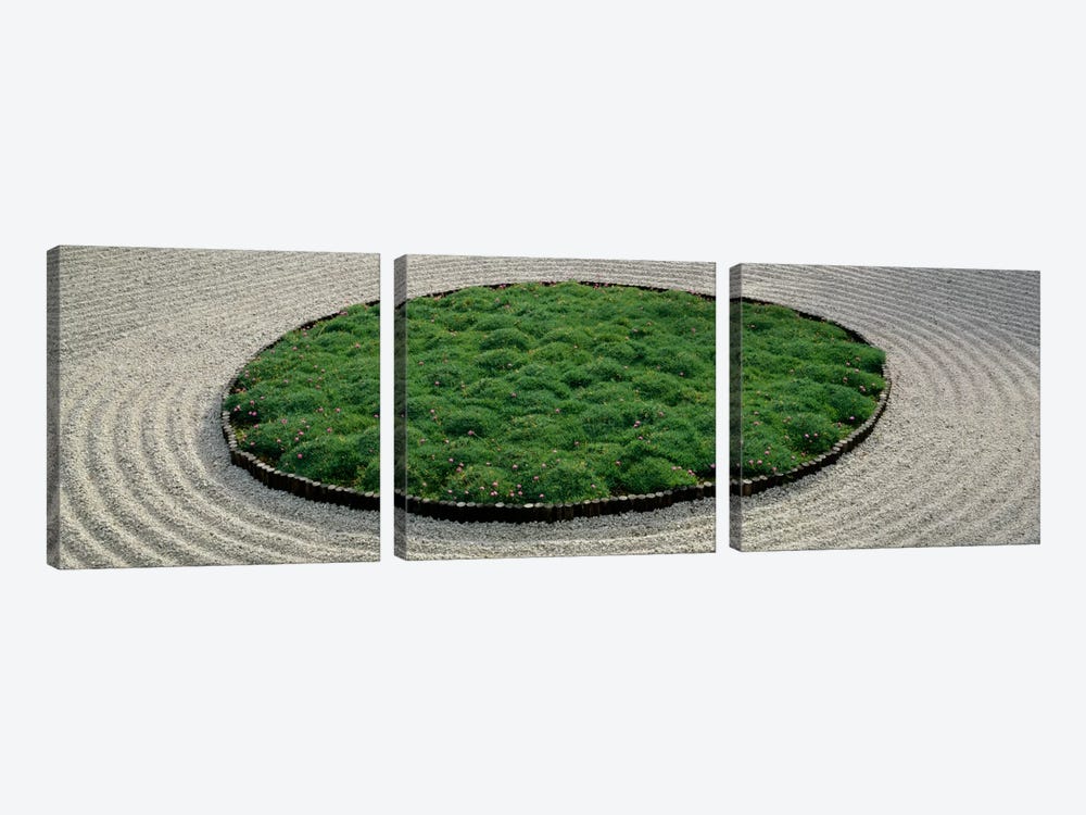High angle view of a Japanese garden, Portland, Oregon, USA by Panoramic Images 3-piece Art Print