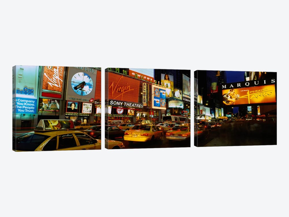 Times Square, Manhattan, NYC, New York City, New York State, USA by Panoramic Images 3-piece Canvas Art