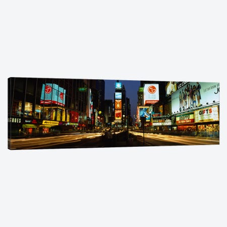 Shopping malls in a city, Times Square, Manhattan, New York City, New York State, USA Canvas Print #PIM1879} by Panoramic Images Canvas Artwork