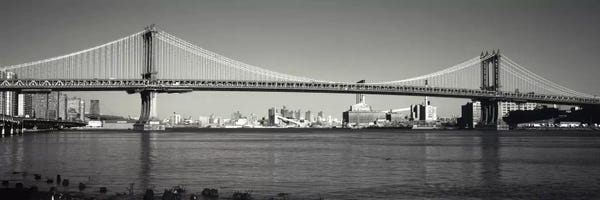 Brooklyn: Manhattan Bridge across the East River, New York City, New York State, USA by Panoramic Images