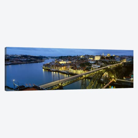 Dom Luis I Bridge At Night, Porto, Portugal Canvas Print #PIM1887} by Panoramic Images Canvas Wall Art