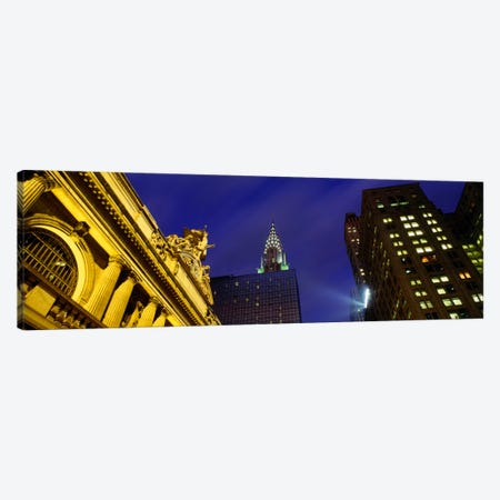 Low-Angle View Of Clock And Glory Of Commerce Sculpture, Grand Central Station , New York City, New York, USA Canvas Print #PIM1889} by Panoramic Images Art Print