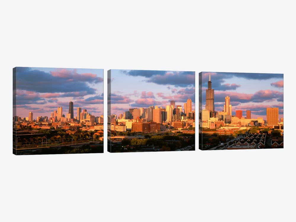 Cityscape, Day, Chicago, Illinois, USA by Panoramic Images 3-piece Canvas Art