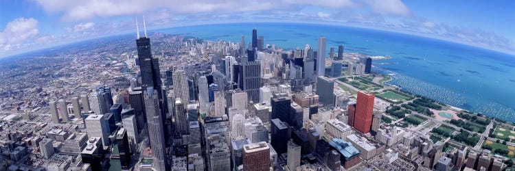 Aerial view of a city, Chicago, Illinois, USA