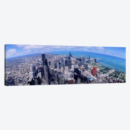 Aerial view of a city, Chicago, Illinois, USA Canvas Print #PIM1899} by Panoramic Images Canvas Artwork