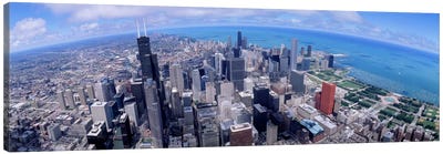 Aerial view of a city, Chicago, Illinois, USA Canvas Art Print - Chicago Skylines