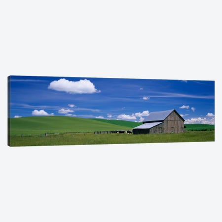 Barn in a wheat field, Washington State, USA Canvas Print #PIM1909} by Panoramic Images Canvas Art