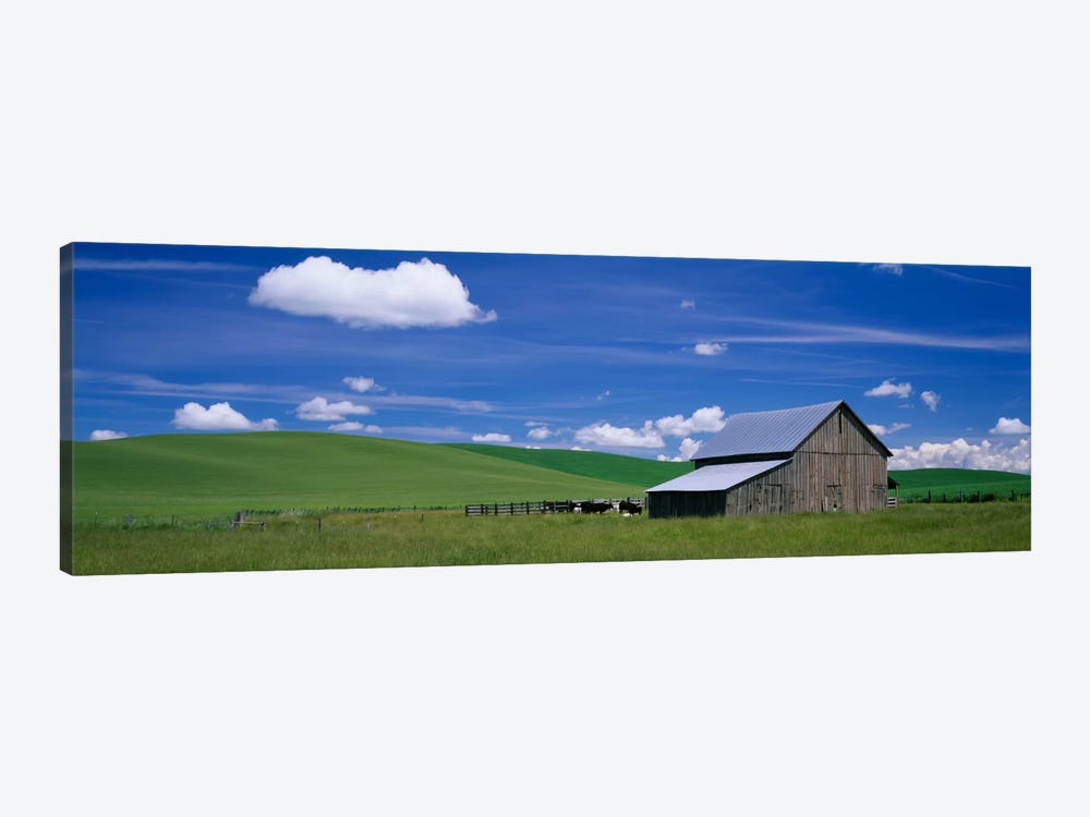 Barn in a wheat field, Washington State, USA by Panoramic Images 1-piece Art Print