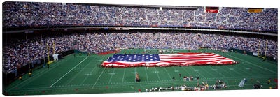 Spectator watching a football match, Veterans Stadium, Philadelphia, Pennsylvania, USA #4 Canvas Art Print
