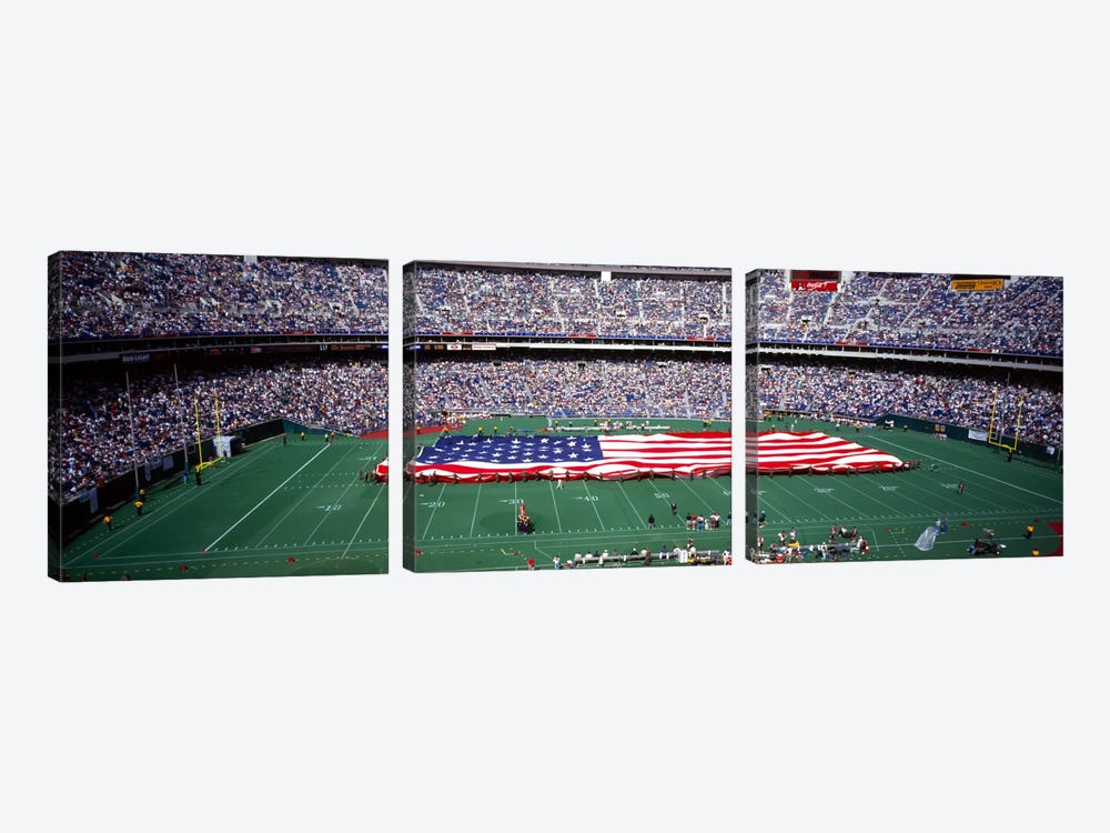 Spectator watching a football match, Veterans Stadium, Philadelphia, Pennsylvania, USA #4 by Panoramic Images 3-piece Canvas Art