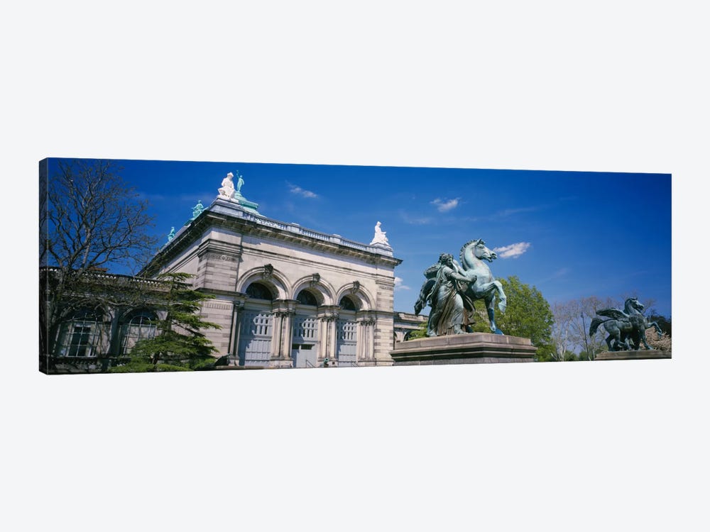 Low angle view of a statue in front of a building, Memorial Hall, Philadelphia, Pennsylvania, USA by Panoramic Images 1-piece Canvas Wall Art