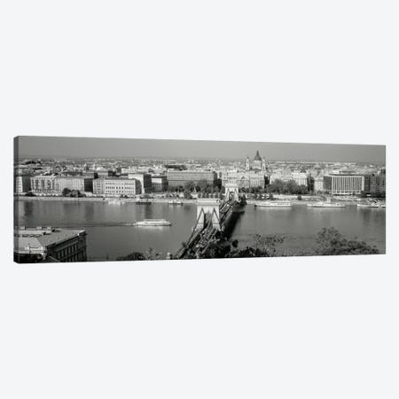 Chain Bridge Over The Danube River, Budapest, Hungary Canvas Print #PIM1924} by Panoramic Images Canvas Art Print