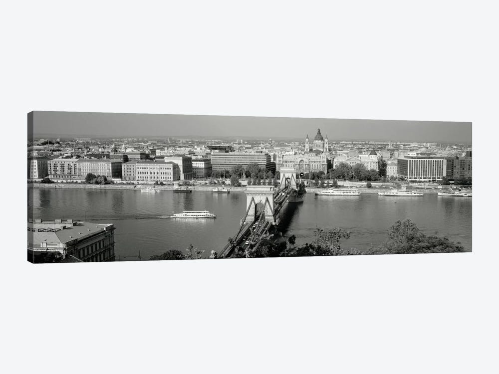 Chain Bridge Over The Danube River, Budapest, Hungary by Panoramic Images 1-piece Canvas Art