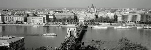 Hungary: Chain Bridge Over The Danube River, Budapest, Hungary by Panoramic Images