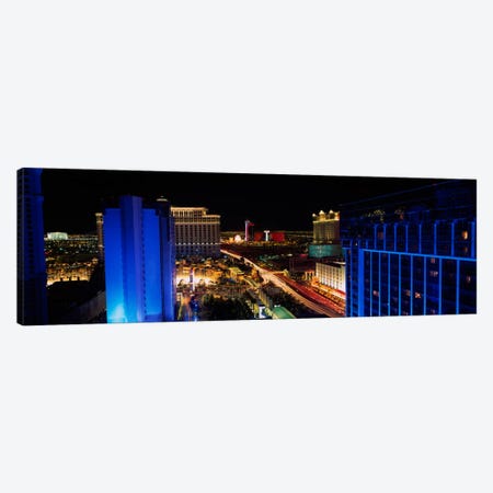 Buildings Lit Up At Night, Las Vegas, Nevada, USA Canvas Print #PIM1933} by Panoramic Images Canvas Art Print