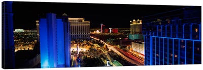 Buildings Lit Up At Night, Las Vegas, Nevada, USA Canvas Art Print - Las Vegas Skylines