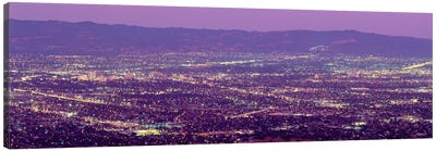 Aerial Silicon Valley San Jose California USA Canvas Art Print - San Jose