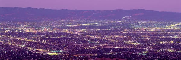 Aerial Silicon Valley San Jose California USA