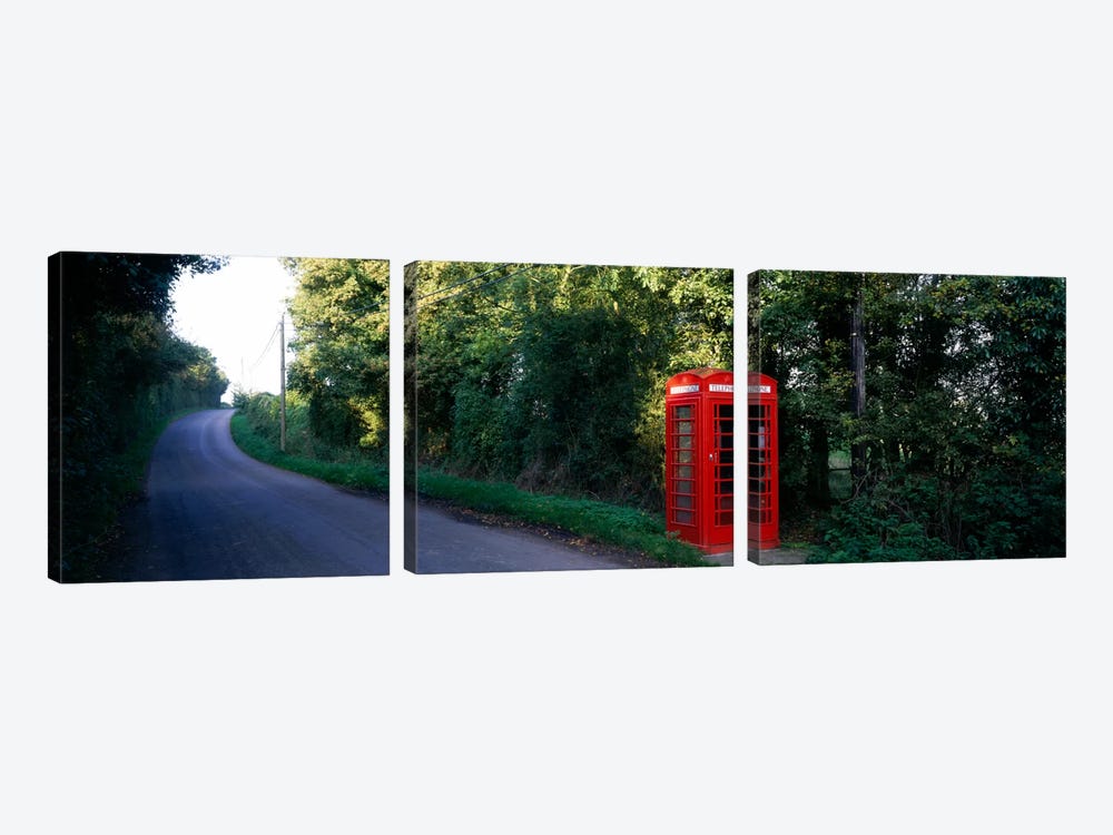 Phone Booth, Worcestershire, England, United Kingdom by Panoramic Images 3-piece Canvas Art Print