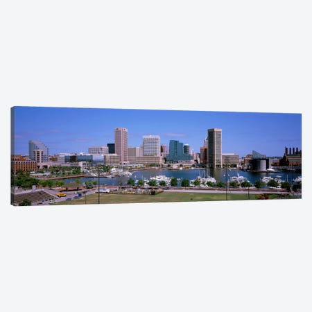 Inner Harbor Skyline Baltimore MD USA Canvas Print #PIM1940} by Panoramic Images Canvas Art